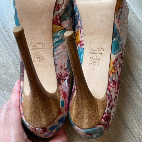 Aldo floral platform heels size 40 - Picture 6 of 7
